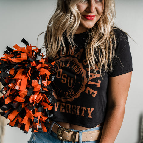 OSU crop tee from Lush Fashion Lounge women's boutique in Oklahoma 