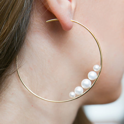 Hoop-Style-Pearl-Earrings
