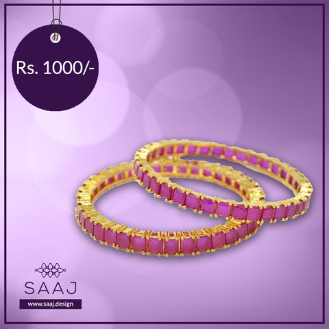 Pink Stone Bangles- MothersDayGift