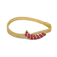 Diamond and Red stone bracelet at Saaj Under Rs.1500