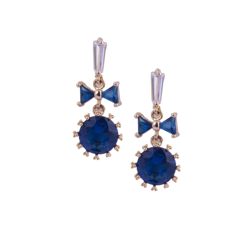 Blue Stone Earrings -Saaj