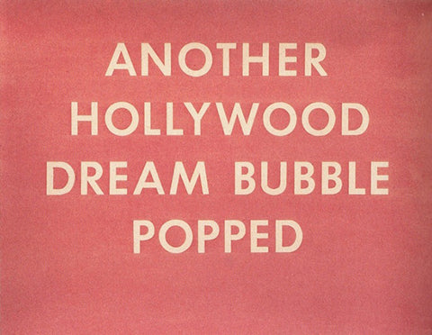 Another Hollywood Dream Bubble Popped