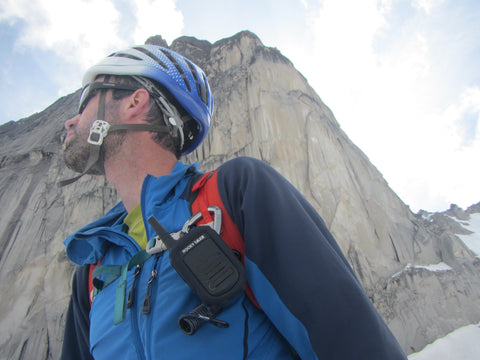 Descending the Bugaboo-Snowpatch Col in Bugaboo Provincial Park, BC Canada