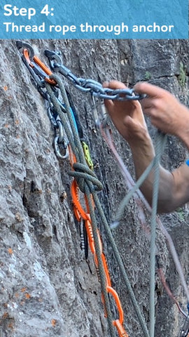 Cleaning Anchor Step4: Thread rope through chains