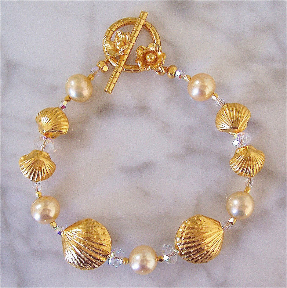 Bracelet by Arpaia Fine Jewelry with dyed cultured freshwater pearls.