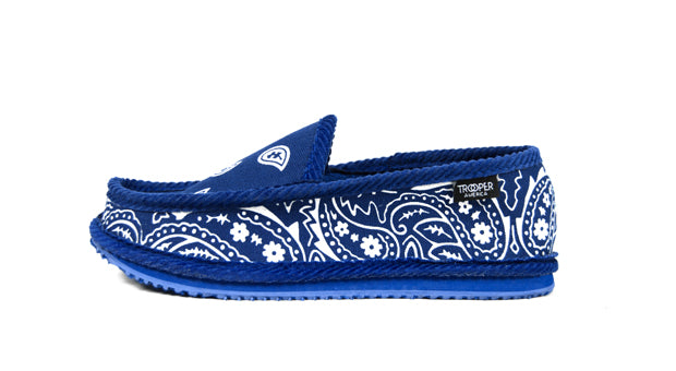 royal blue bandana slippers