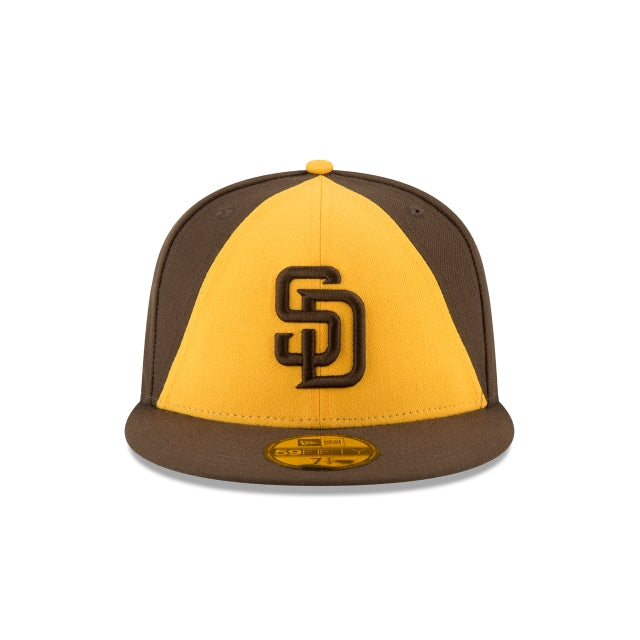 brown and yellow padres hat