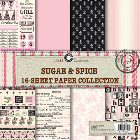 sugar and spice baby girl papers