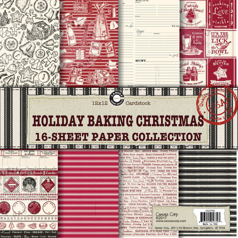 holiday baking paper pack canvas corp recipe cookies holiday christmas baking