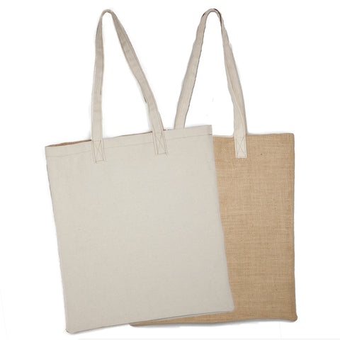 canvas and burlap tote