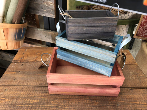 stained mini wooden crates DIY crate stain