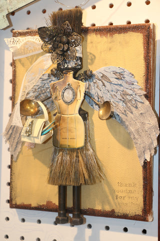 mixed media angel wings