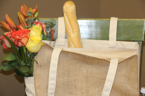 farmer's market shopping bag custom print