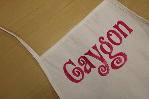 monogrammed aprons - made in the USA - custom aprons canvas