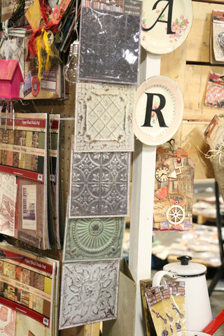 faux ceiling tiles - vintage market ideas