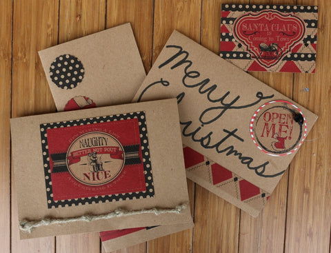 red and black holiday card ideas