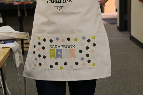 blank canvas apron with pocket