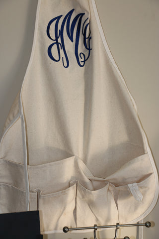 monogrammed apron