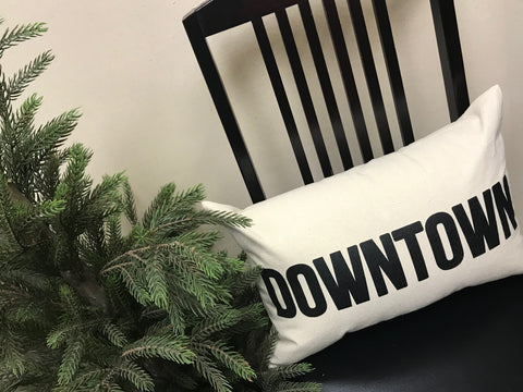 custom screen print pillows wholesale - Downtown