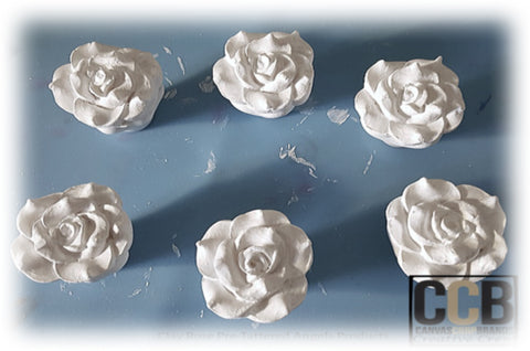 how to paint clay roses