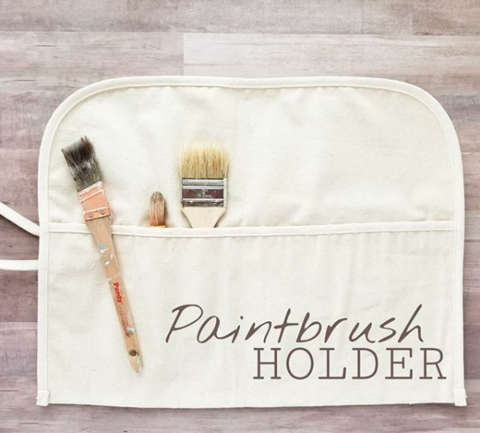 kitchen tool paint brush and gadget canvas holder