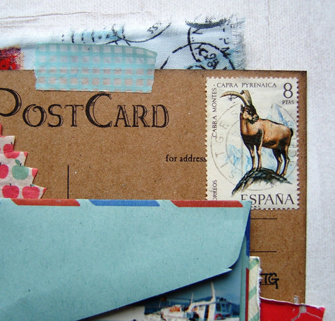 kraft vintage post card 