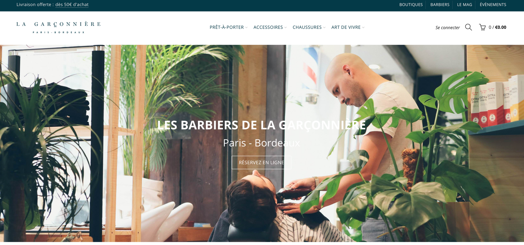 vitrine de boutique en ligne la garçonnière