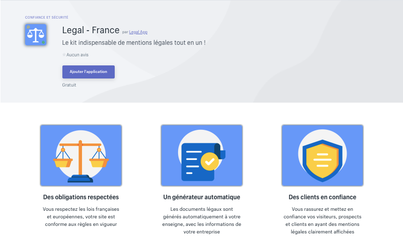 App Legal France Shopify