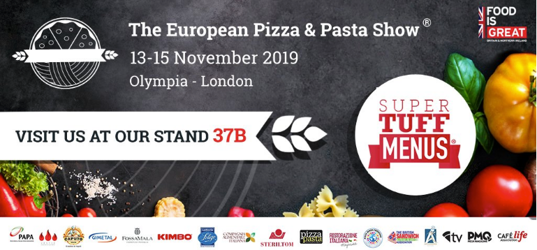 European Pizza and Pasta Show at Olympia London, Stand 37B