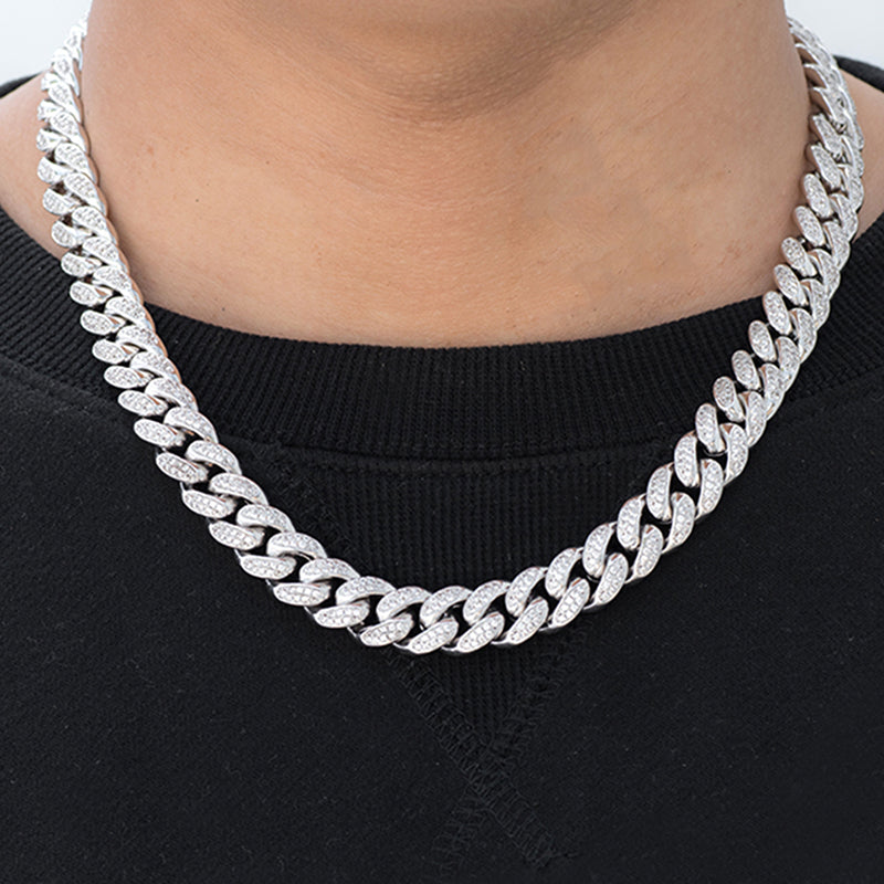 Miami Cuban Link Chain (12mm) in White Gold – DRMD JEWELRY