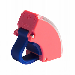 Bookman Curve Front Light - Neon Coral Pink/Dark Blue