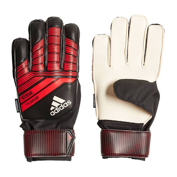 red and black adidas goalkeeper gloves