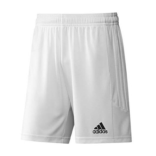 white adidas soccer shorts