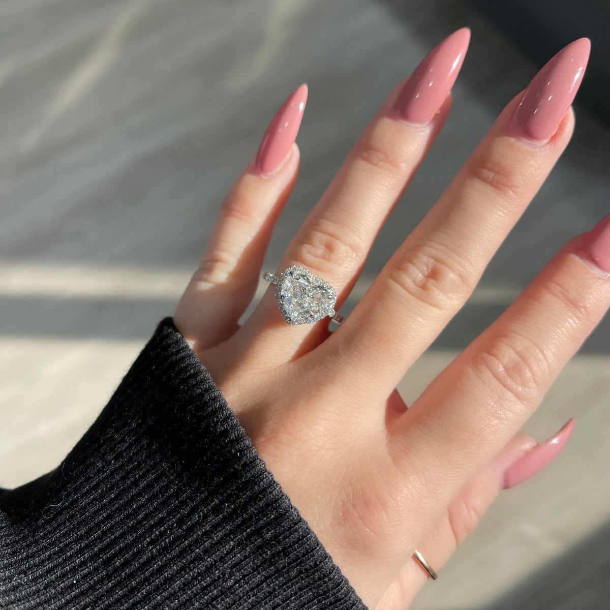 2.32 Carat Heart Shaped Natural Diamond Engagement Ring