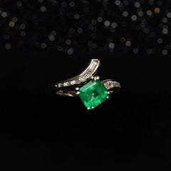 The Vintage Emerald And Baguette Diamond Ring