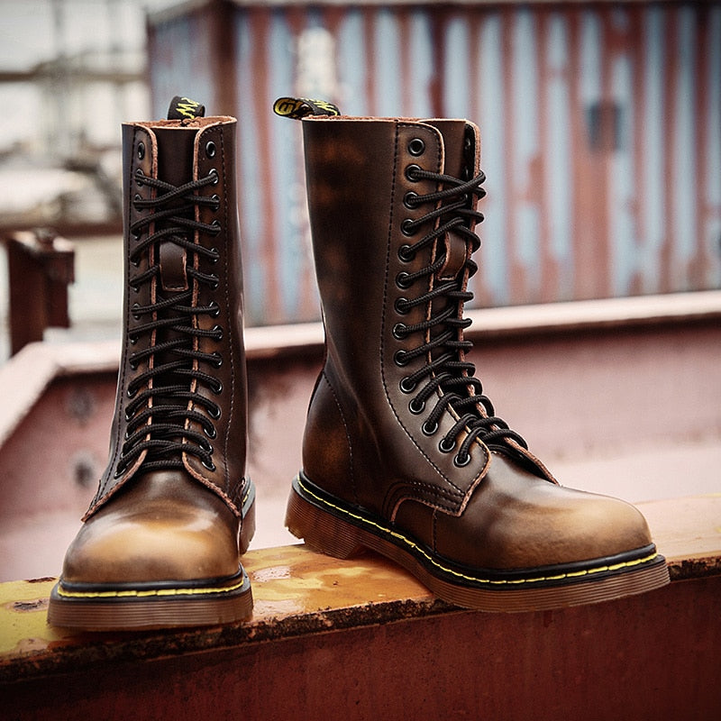 high top combat boots