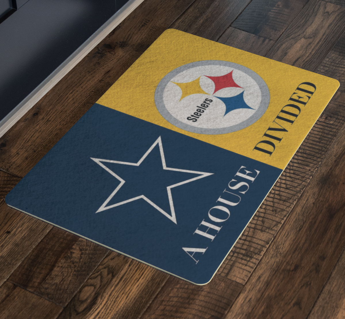 House Divided Cowboys Steelers Welcome Doormat Silverageproducts Com