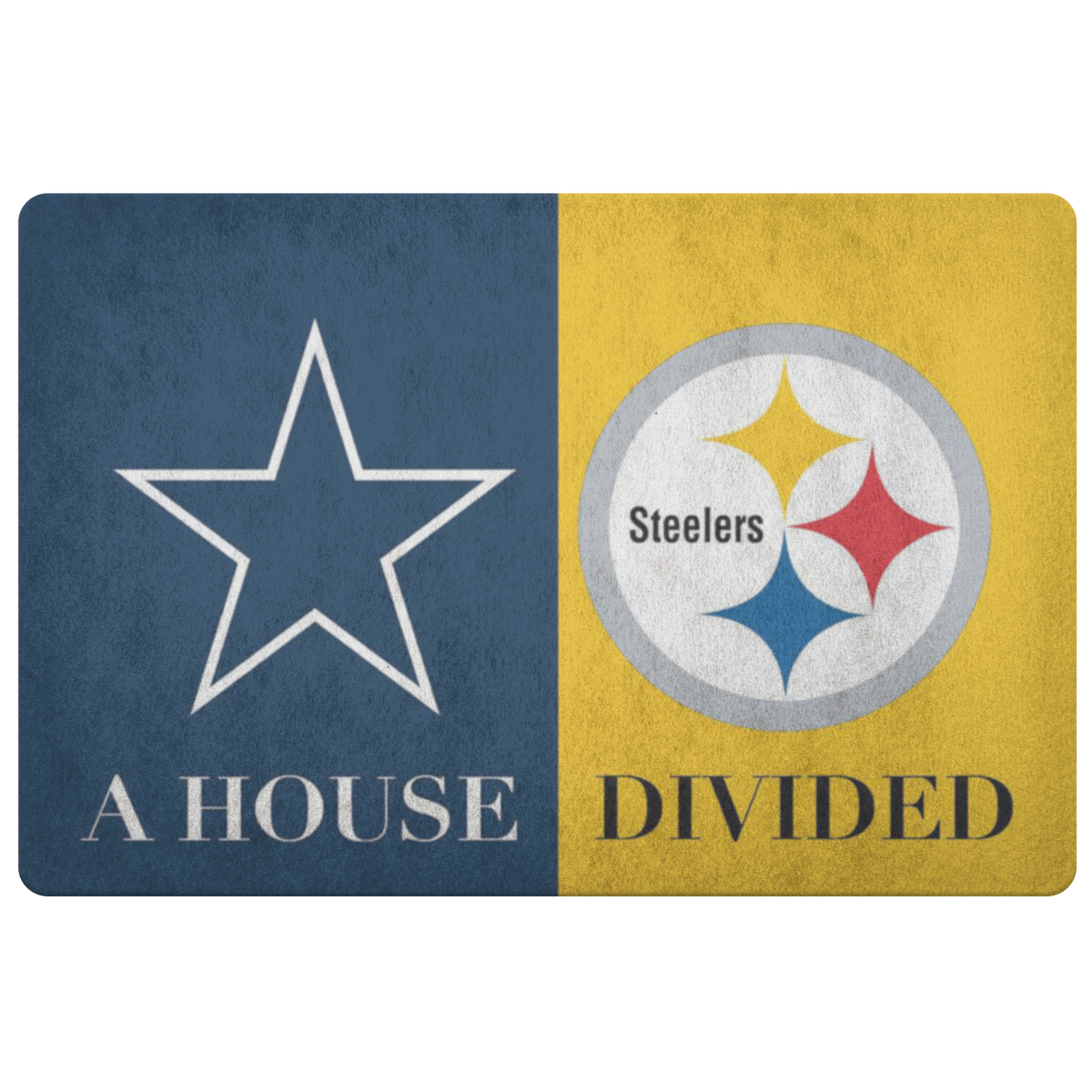 House Divided Cowboys Steelers Welcome Doormat Silverageproducts Com