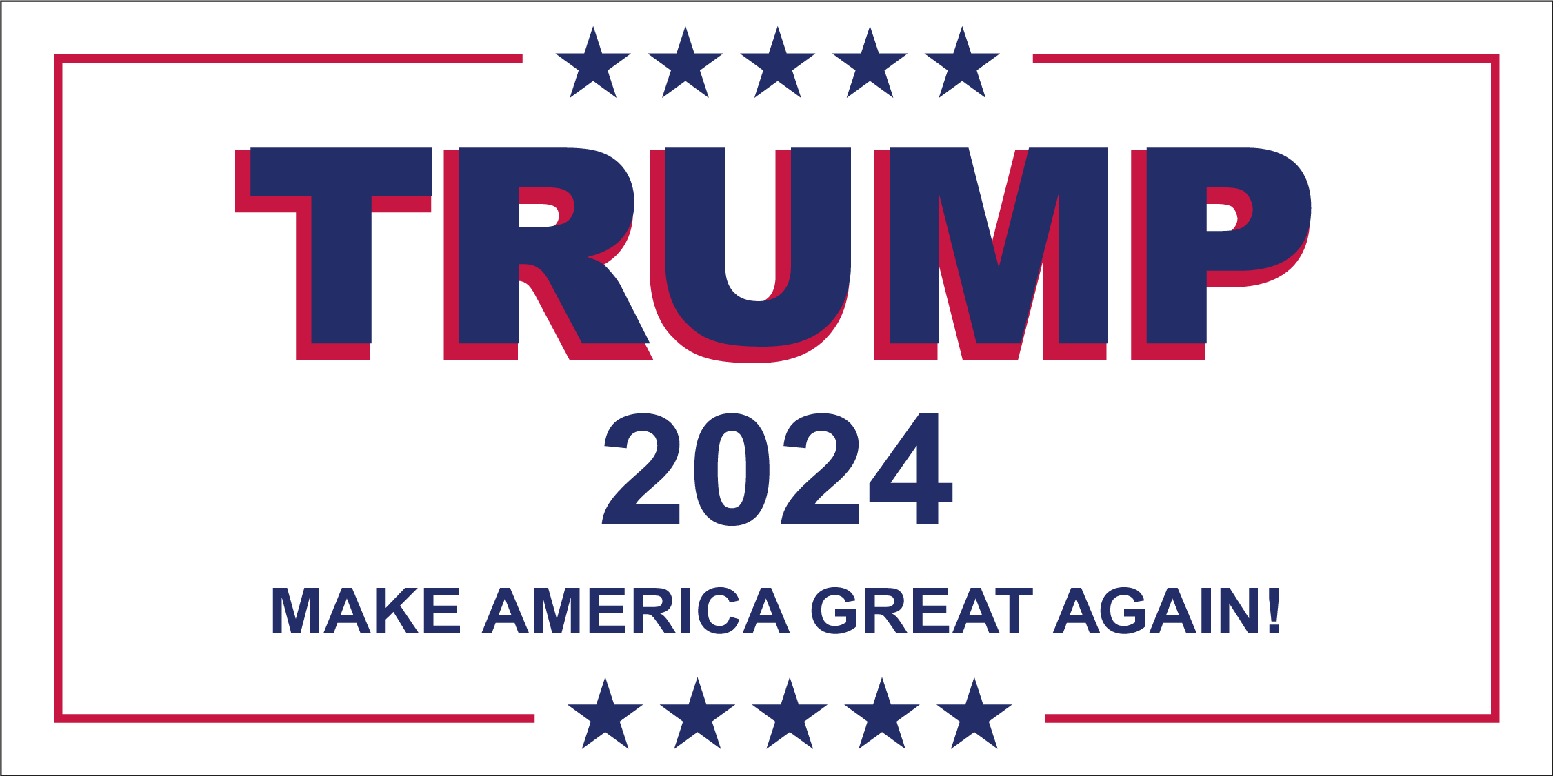 TRUMP 2025 MAKE AMERICA GREAT AGAIN Bumper Sticker Made in USA America