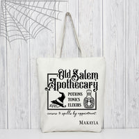 old salem apothecary tote bag