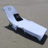 Bride's White Beach Chair Covers