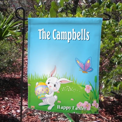 Custom Printed Happy Easter Bunny Yard Flag