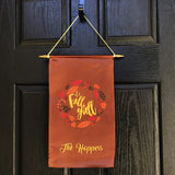 Its Fall Y'all Door Banner personalized with name , house number or custom text. Dowel Stick and rope included.