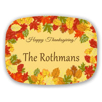 Fall Leaves Personalized Serving Platters