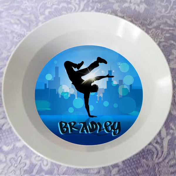 personalized hip hop dancer bowl with any name