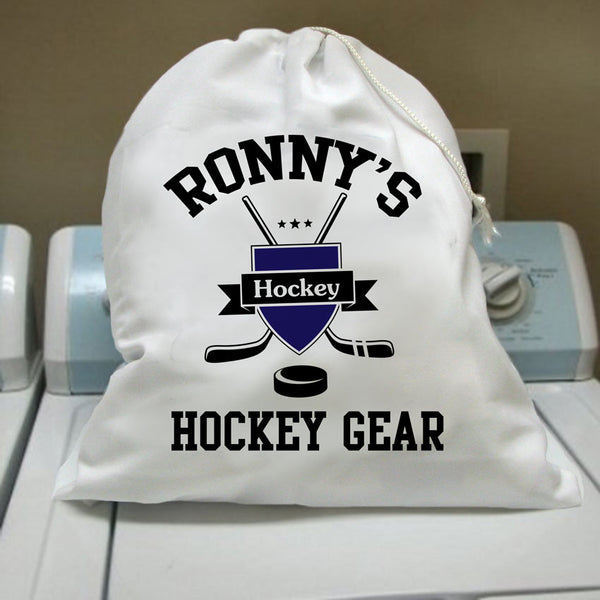 Hockey Gear Large Drawstring Bag Customized with any name