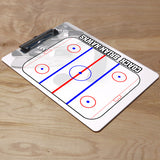 Hockey Play by Play Clipboard shown with flat sports clip
