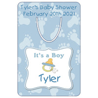 Personalize these its a boy bookmarks for parent's friends and family or as shower favors