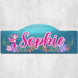 Mermaid Theme Room Name Sign Personalized for Little Girls