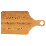 Engraved Paddle Board Cutting Board with any text wide
